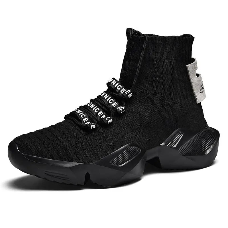 Plus Size High Top Massive Sports Sock Boot Men Sock Sneakers Men's Running Sport Shoes White Sports Shoes Men Knit Gym GME-1560