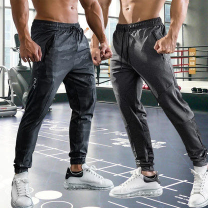 Gym Fitness Workout Sweatpants Running Athletic Apparel Outdoor Training Sports Trousers Elastic Waist Zipper Pockets Long Pants