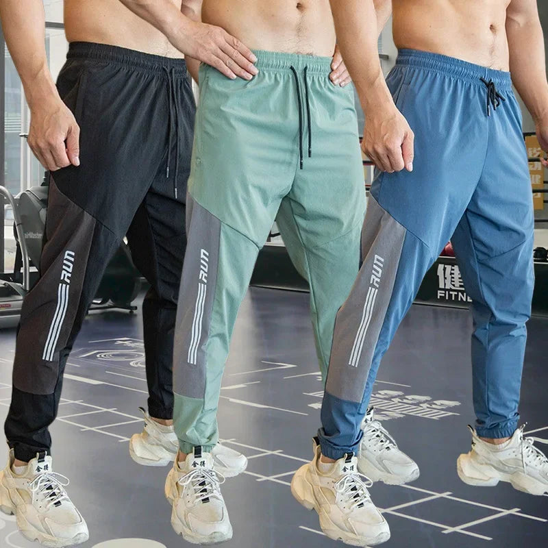 Gym Fitness Workout Sweatpants Running Athletic Apparel Outdoor Training Sports Trousers Elastic Waist Zipper Pockets Long Pants