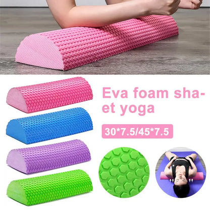 Half Round 30-45cm EVA Massage Foam Roller Yoga Pilates Fitness Equipment Balance Pad Yoga Blocks With Massage Floating Point