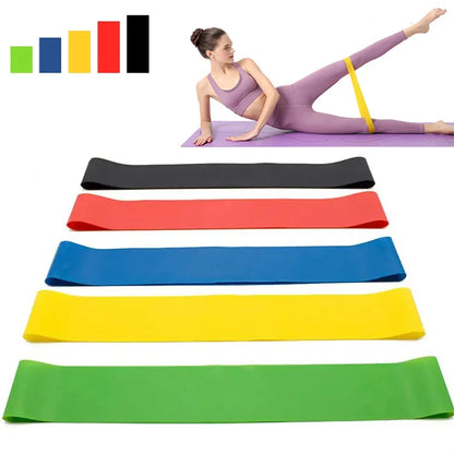 Yoga Sport Exercise Elastic Fitness Bands Ideal For Home 5 Different Levels Resistance Bands Pilates Crossfit Workout Equipment