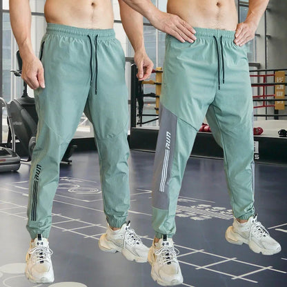 Gym Fitness Workout Sweatpants Running Athletic Apparel Outdoor Training Sports Trousers Elastic Waist Zipper Pockets Long Pants