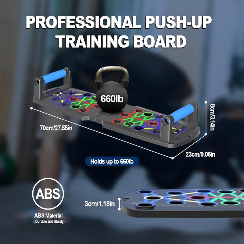 Automatic Count Push Up Board Strength Train Equipment Foldable for Chest Abdomen Arms and Back Train Home Gym Equipment Fitness