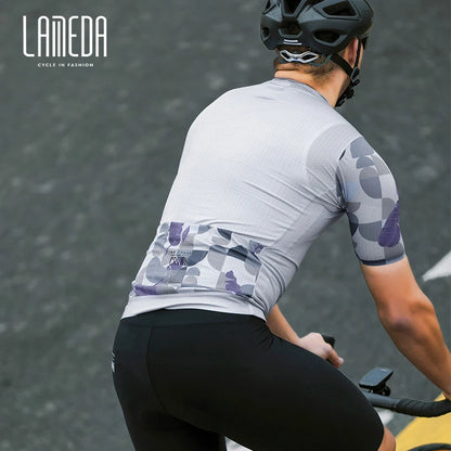 LAMEDA New Cycling Jersey Workout Short Sleeves For Men Summer Quick Dry Top T-shirt MTB Road Bike Clothing Bicycle Apparel